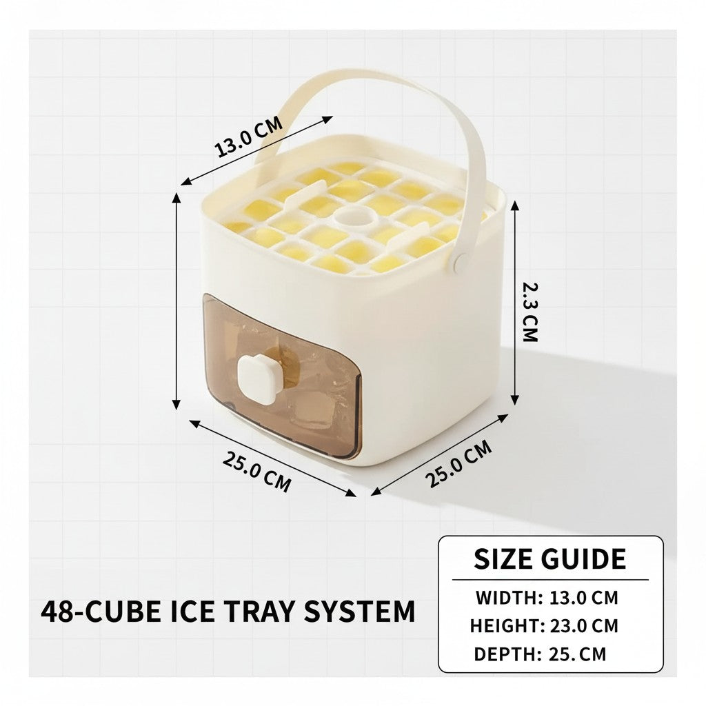 ice cube tray dimensions and size guide