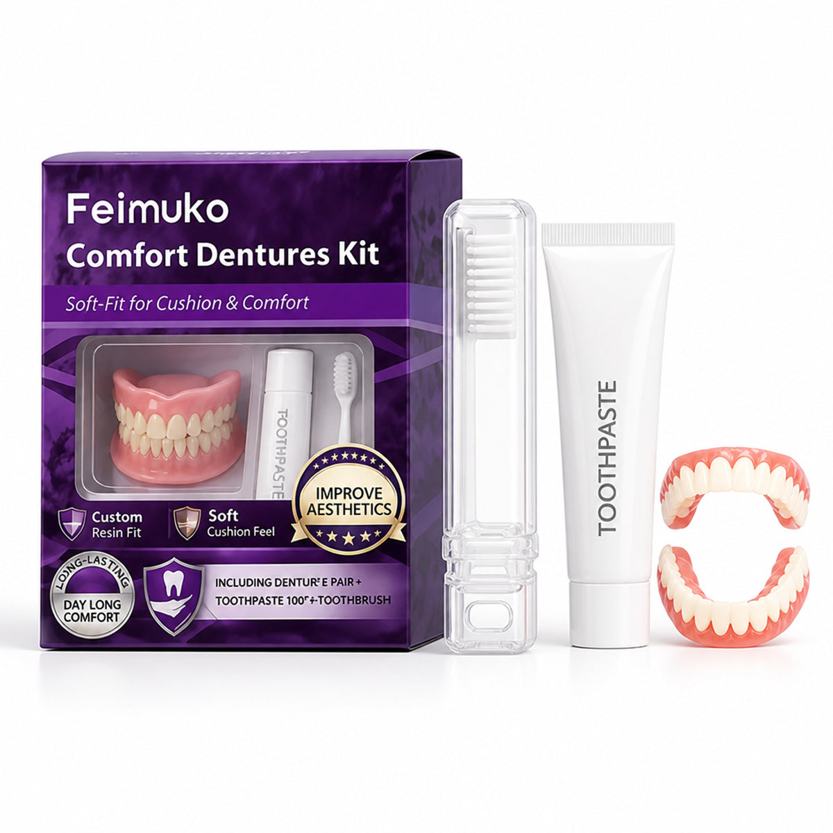 Custom Moldable Comfort-Fit Snap On Veneers Kit For Instant Smile Restoration - Image 1