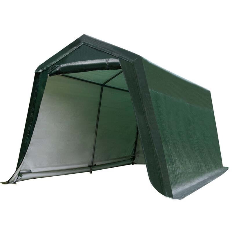 Dark Green Canopy Tent Outdoor Storage 10x10 Portable Garage - Image 2