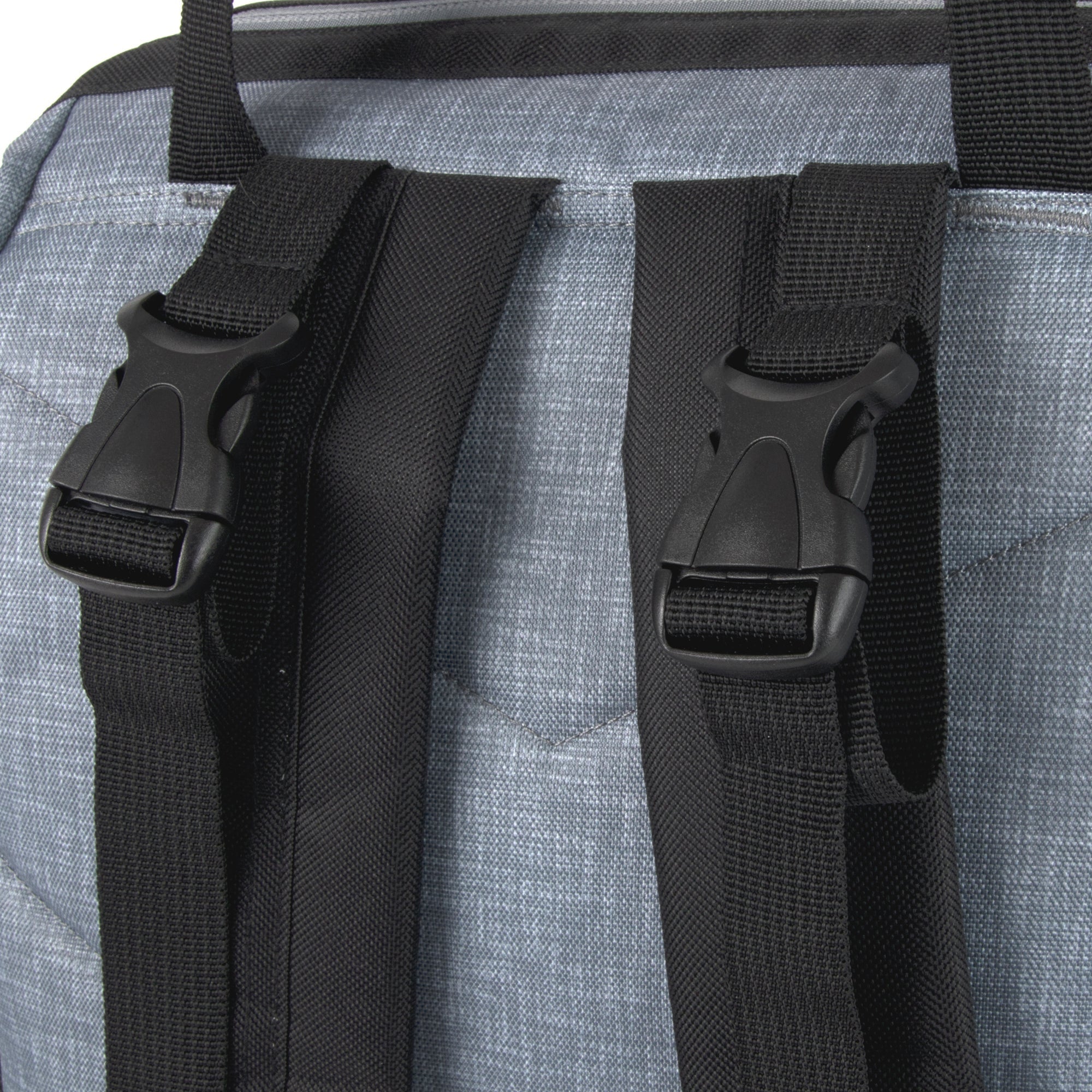 Diaper Bag Backpack Baby Essentials Changing Pad Quilted Grey Black - Image 14