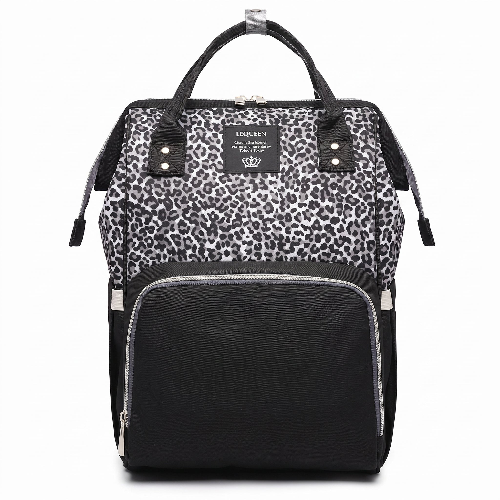 Convertible Diaper Bag Backpack Heathered Grey, Pink, Or Black - Image 47