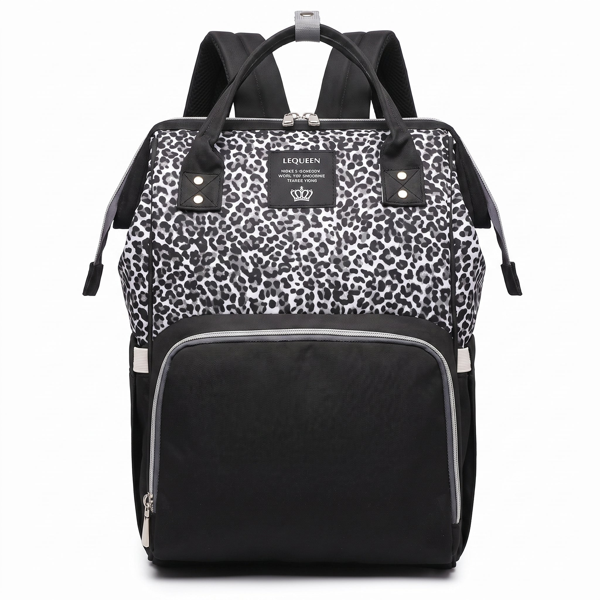 Convertible Diaper Bag Backpack Heathered Grey, Pink, Or Black - Image 47