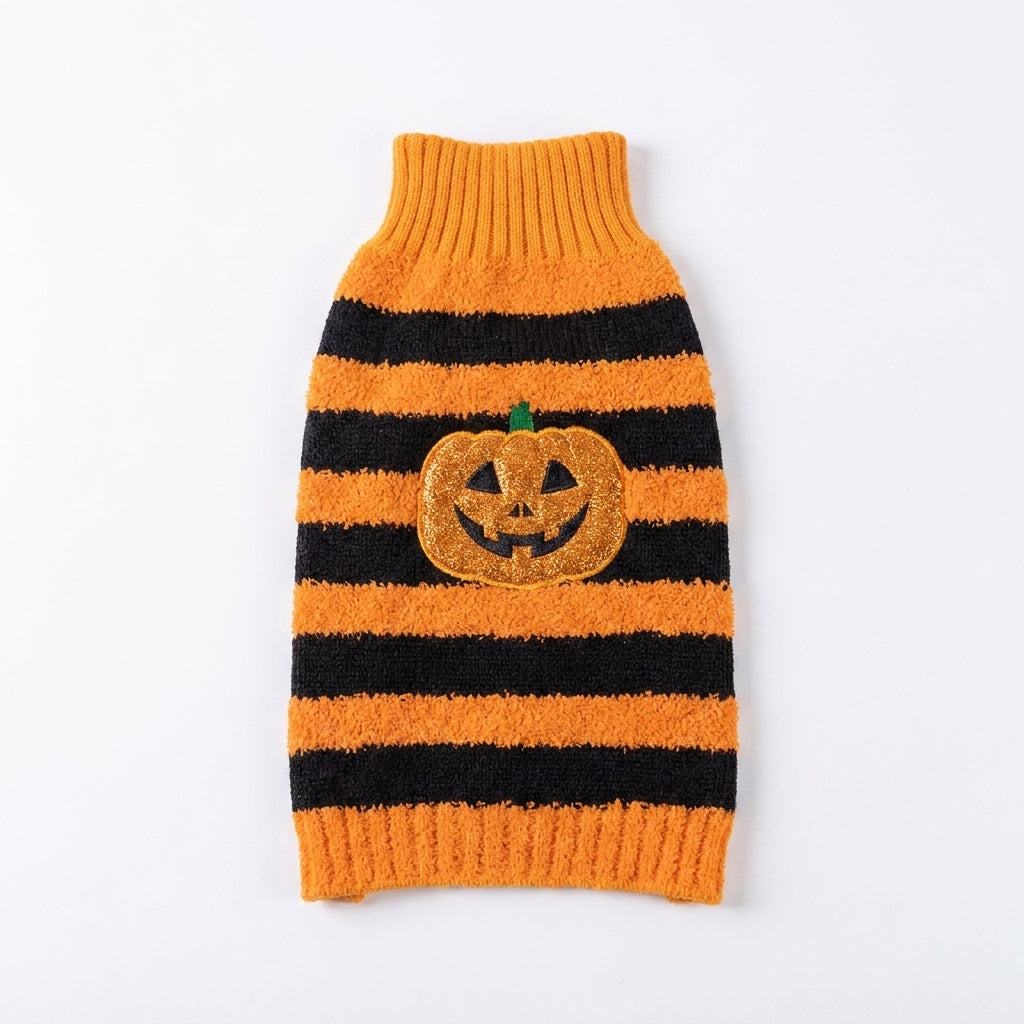 Halloween Costume Dog Sweater Knitted Striped Cozy Sweater for Dogs - studio