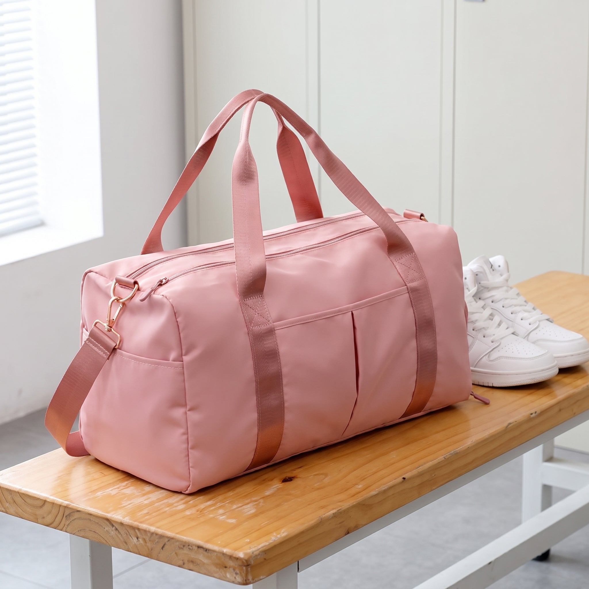 Travel Bag Shoulder Gym Sports Duffel Shoe Compartment - scale