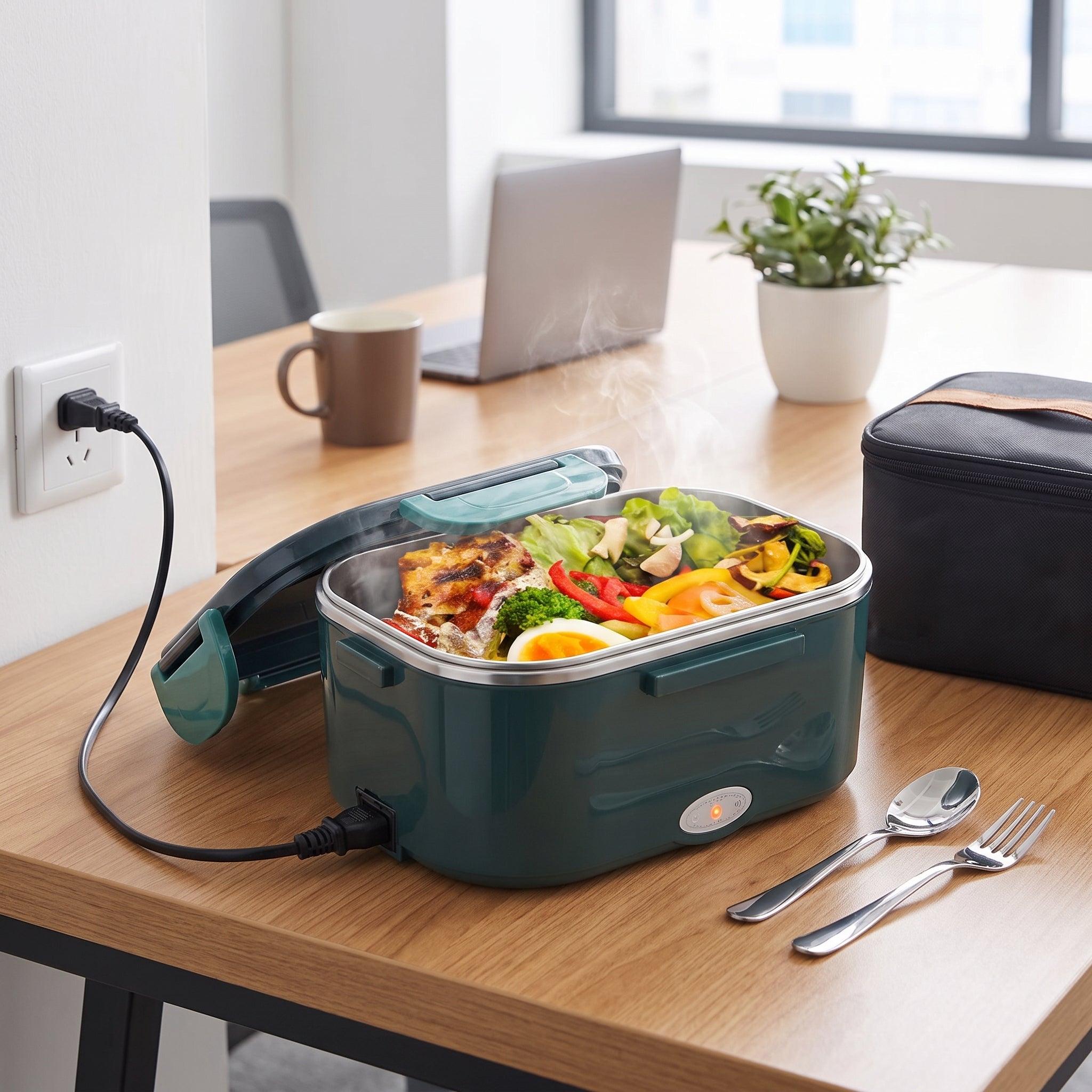 Heated Lunch Box Electric Food Warmer Portable Bento - hero