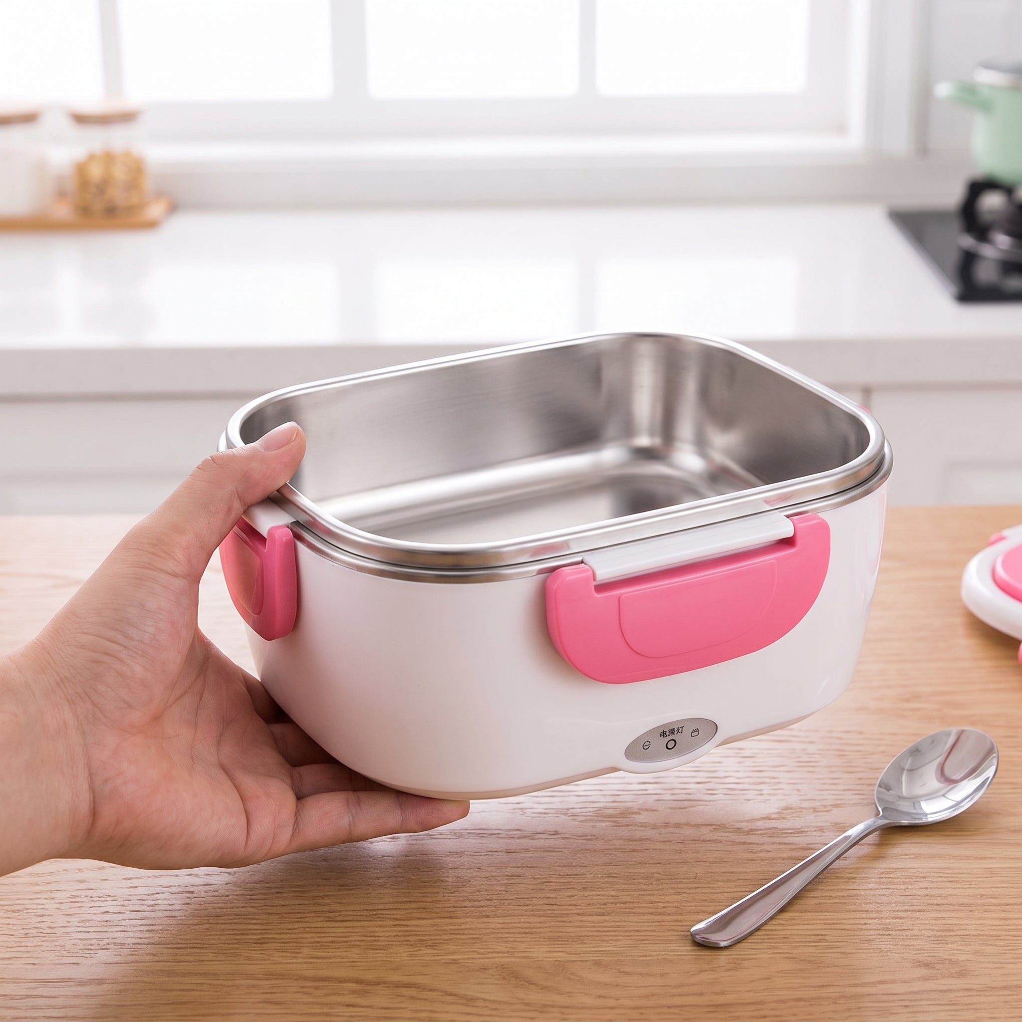 Heated Lunch Box Electric Food Warmer Portable Bento - scale