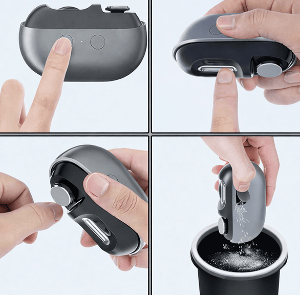 Ergonomic Stainless Steel Nail Clipper With Cleaning Brush And Storage Case - Image 6