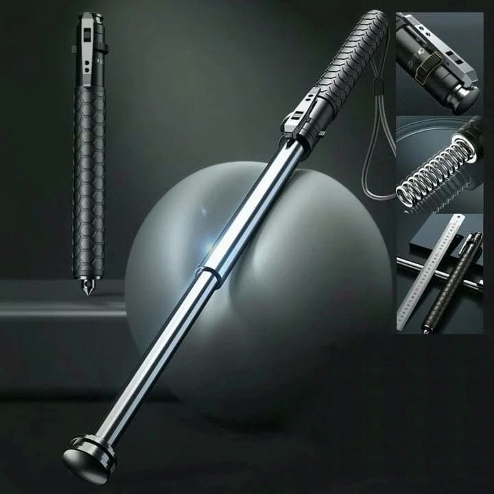 Expandable Baton With Spring-Loaded Deployment Glass Breaker Tip And Non-Slip Grip For Personal Safety - Image 8