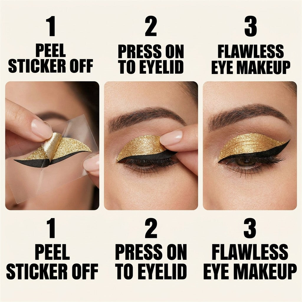 eyeshadow transfer stickers how to use in 3 steps