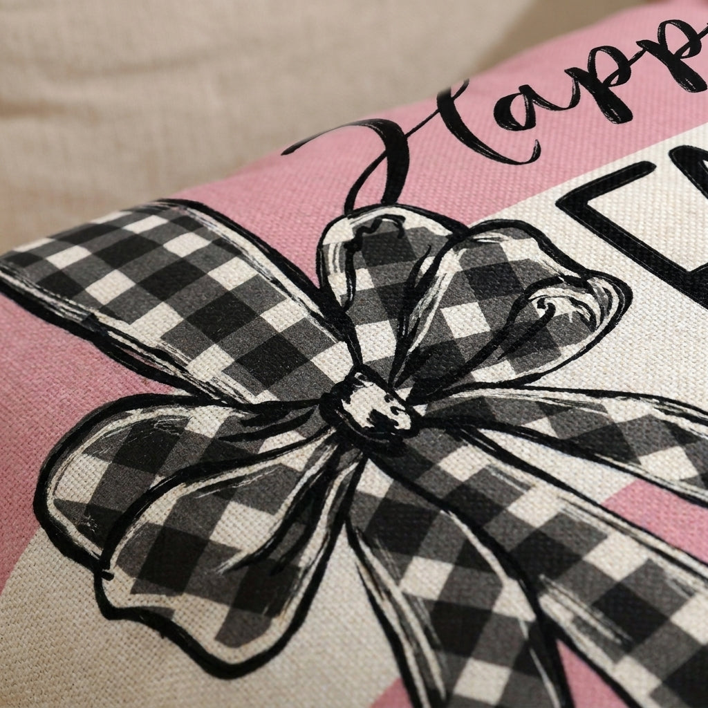 Fall Decor Decor Pillow Covers Sofa Cushion Covers Pink Pumpkin Linen - detail