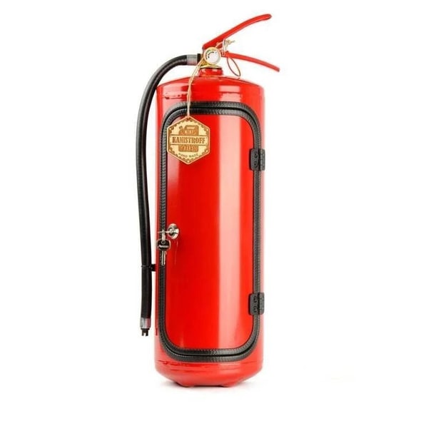 Fire Extinguisher Mini Bar Hidden Bar Novelty Design Red Black Accents - Image 8