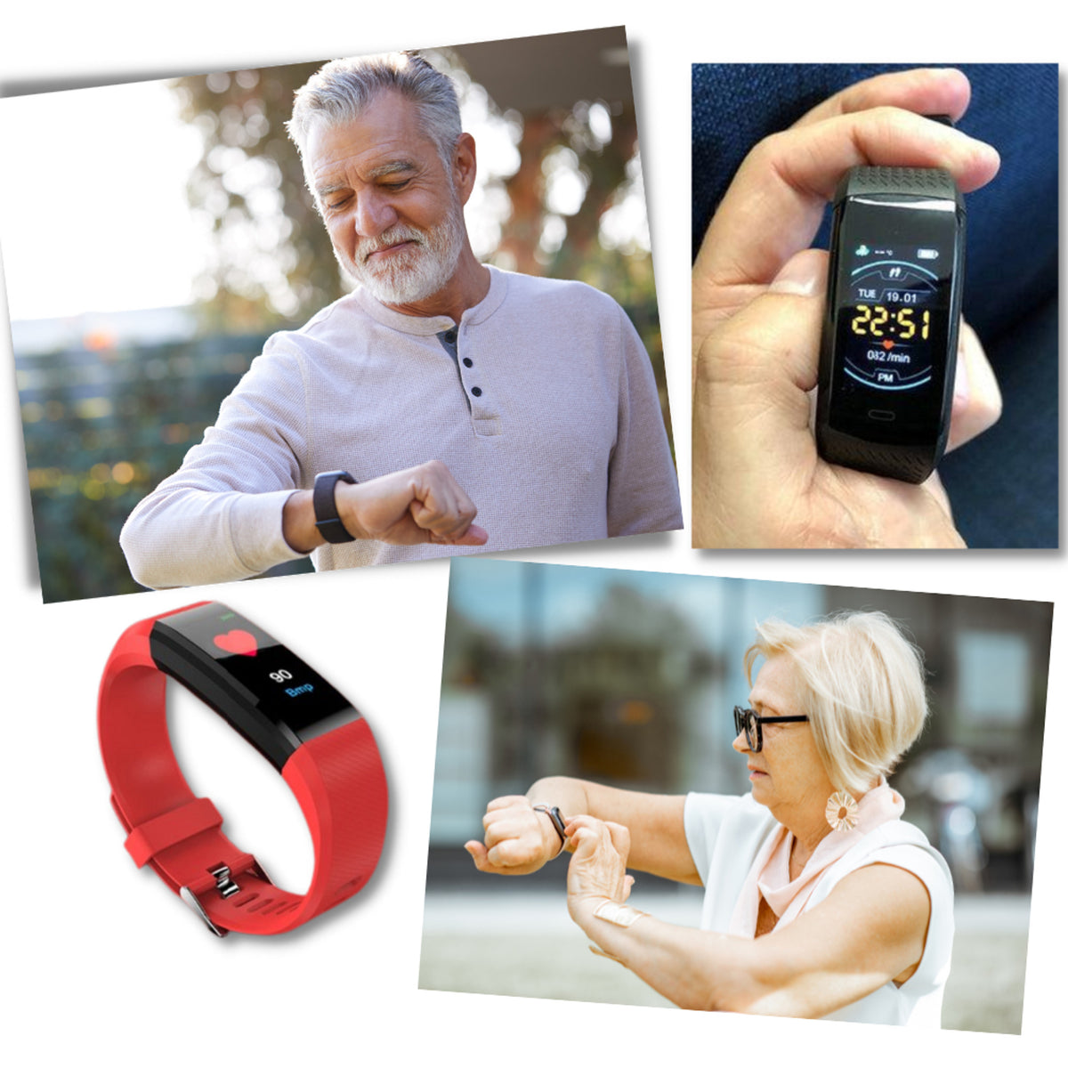 Fitness Tracker Watch With Heart Rate Monitor And Step Counter For Seniors - Image 3