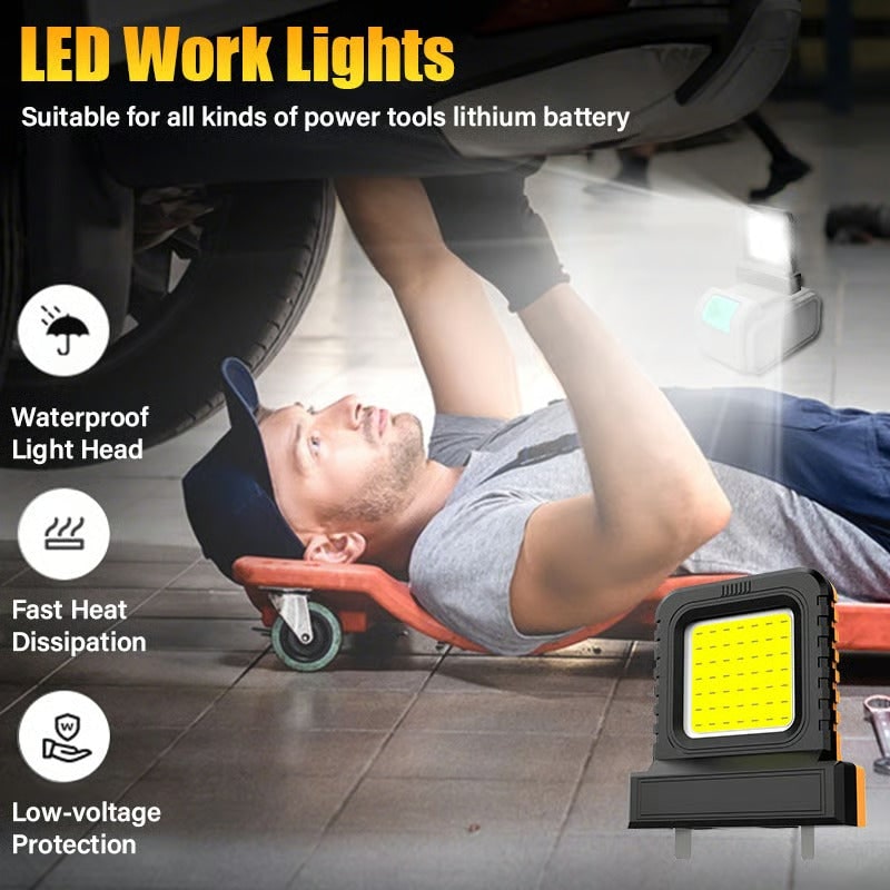 Flood Light Head Led Work Battery Portable Work Light - Image 3