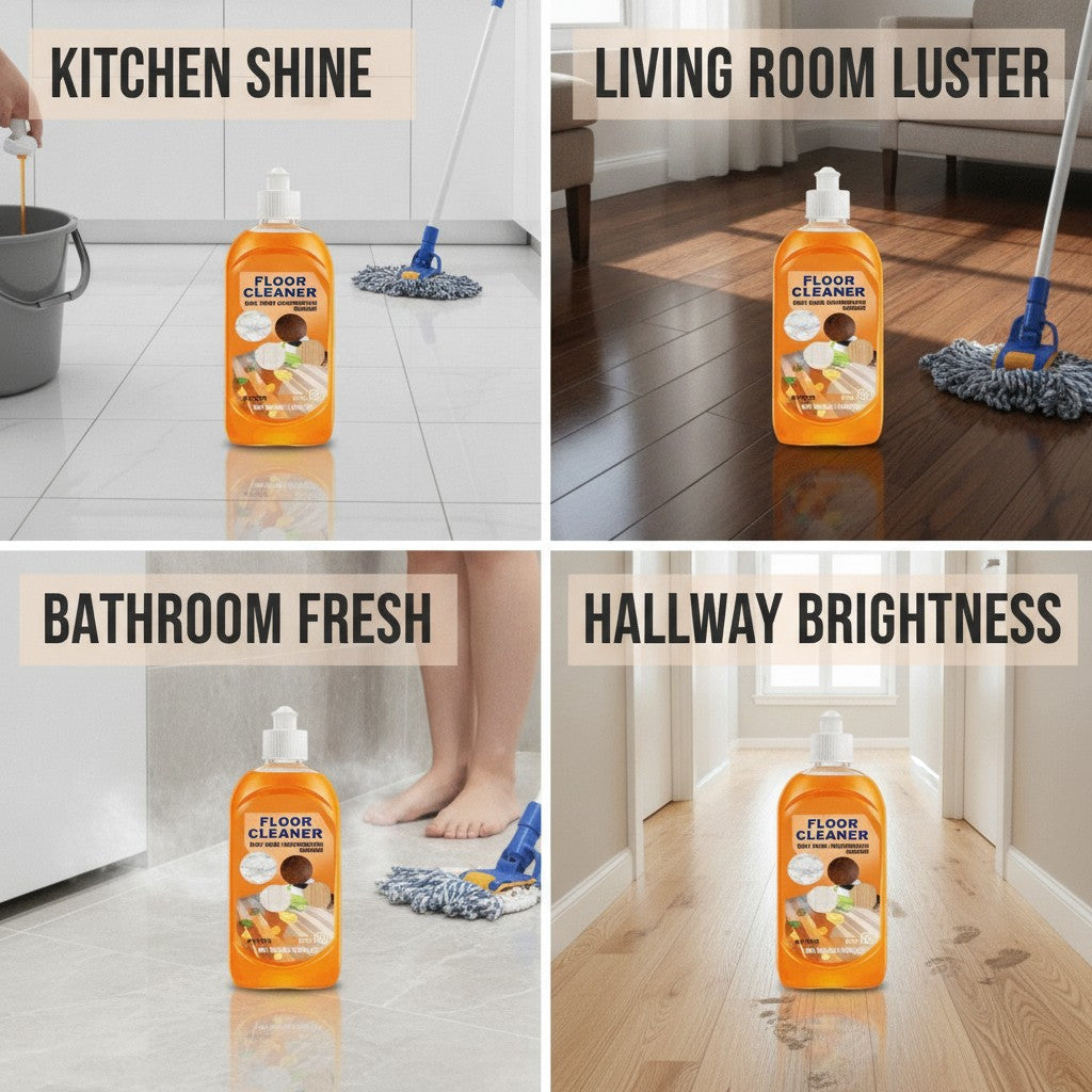 Floor Cleaner Concentrate, Multi-Surface Tile & Wood Floor Brightener, Streak-Free Mopping Solution benefits