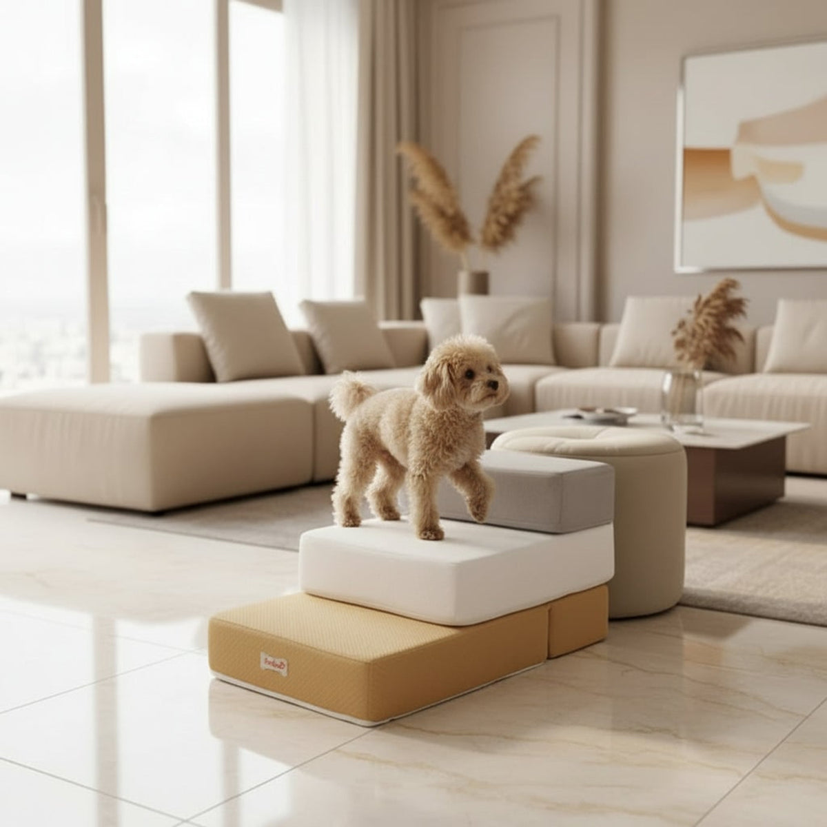 Foam Mesh Fabric Pet Access Steps - Image 1