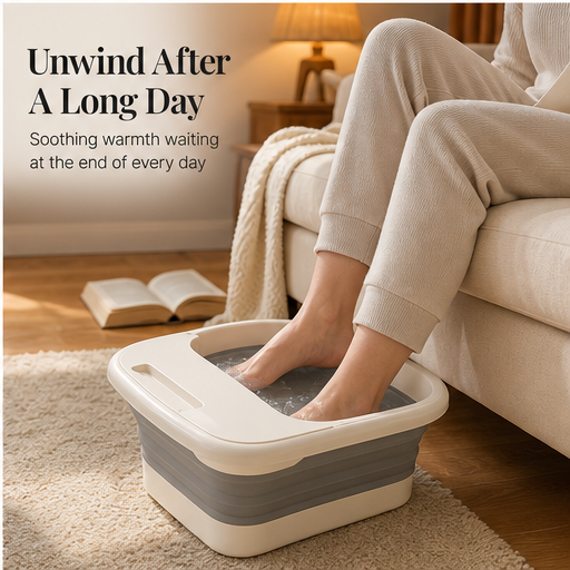 Foldable Foot Spa Tub With Acupressure Massage Nodules For Soaking Tired Feet At Home - Image 10