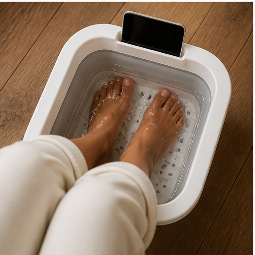Foldable Foot Spa Tub With Acupressure Massage Nodules For Soaking Tired Feet At Home - Image 3
