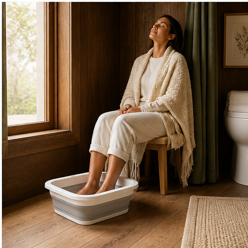 Foldable Foot Spa Tub With Acupressure Massage Nodules For Soaking Tired Feet At Home - Image 6