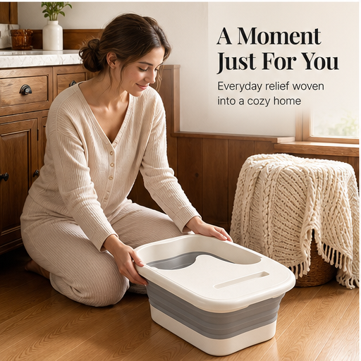 Foldable Foot Spa Tub With Acupressure Massage Nodules For Soaking Tired Feet At Home - Image 7