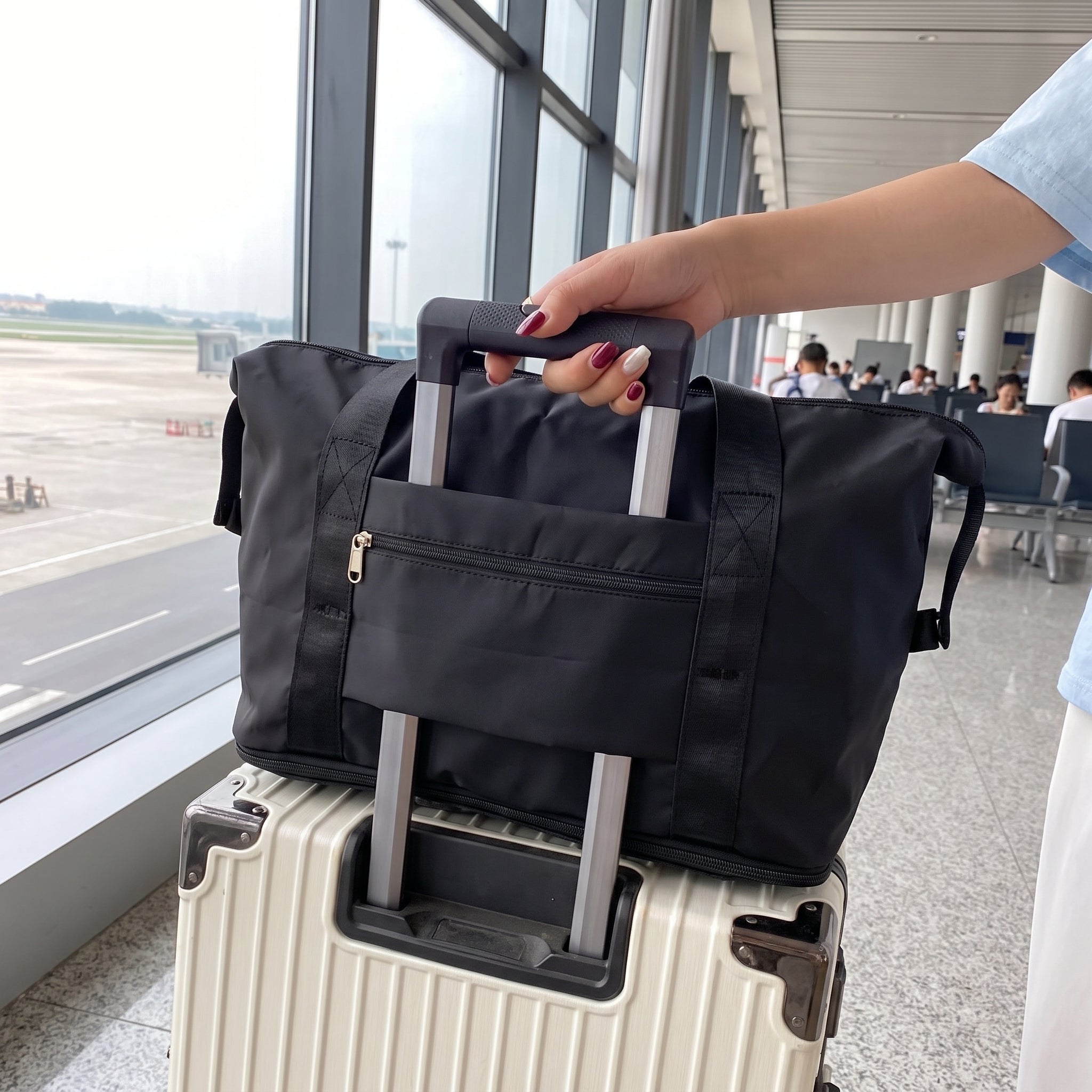 Travel Bag Gym Weekender Foldable Duffel Trolley Sleeve - Image 16