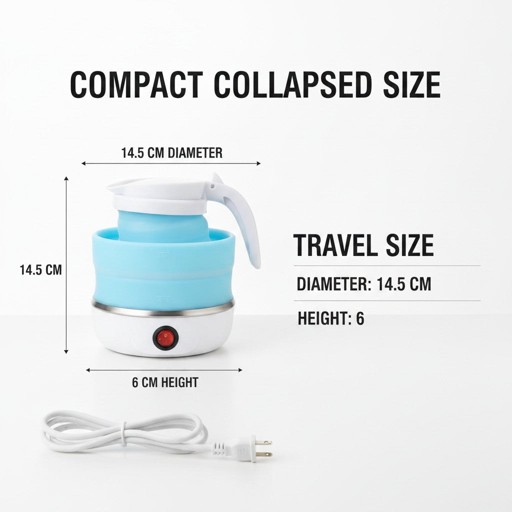 folding electric kettle dimensions and size guide