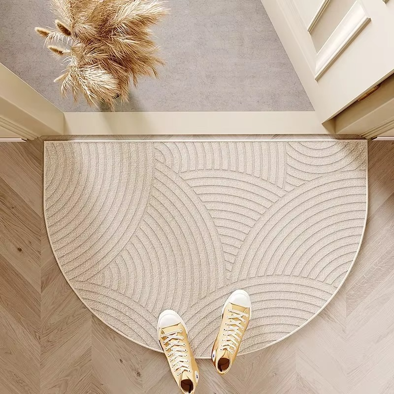 Front Door Mat Welcome Mat Door Mat Semicircle Non-Slip Geometric - Image 4