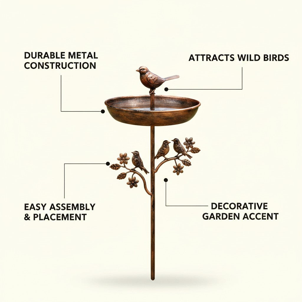 garden bird bath key benefits and features
