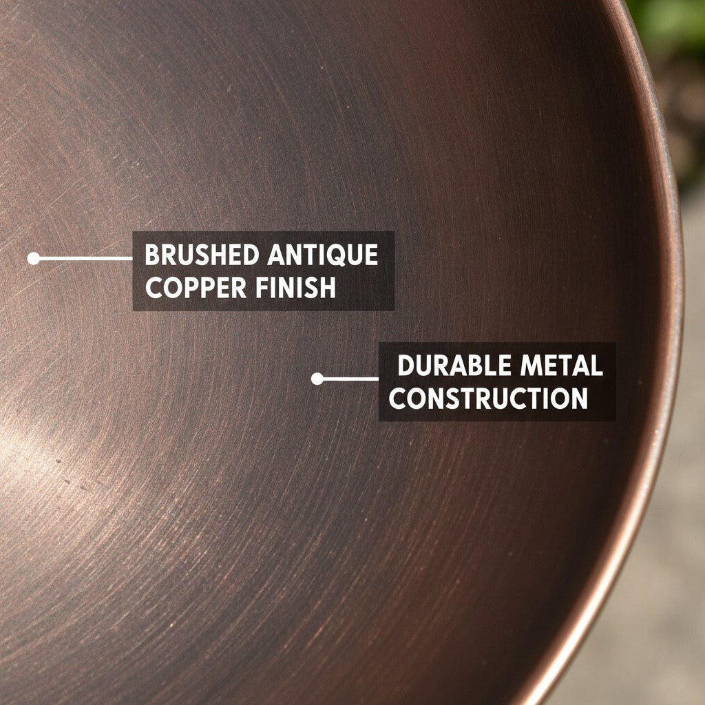 garden bird bath close-up construction and materials