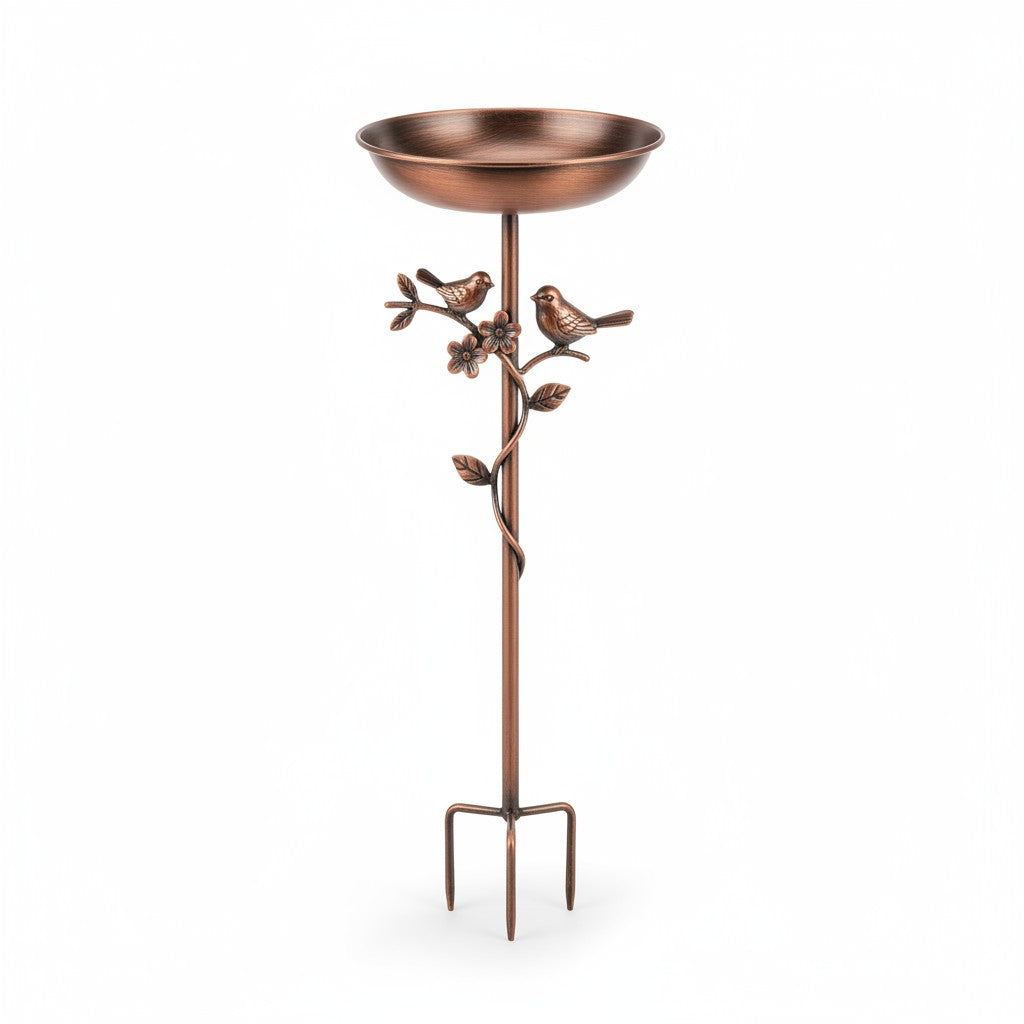 garden bird bath product photo on white background