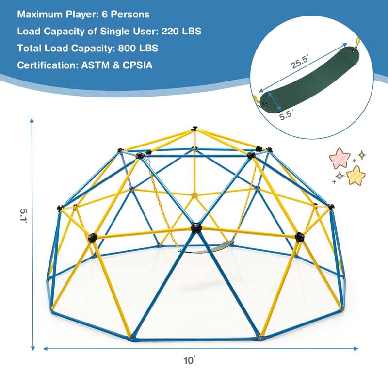 Geometric Dome Climber Climbing Backyard Jungle Gym Swing - Image 10