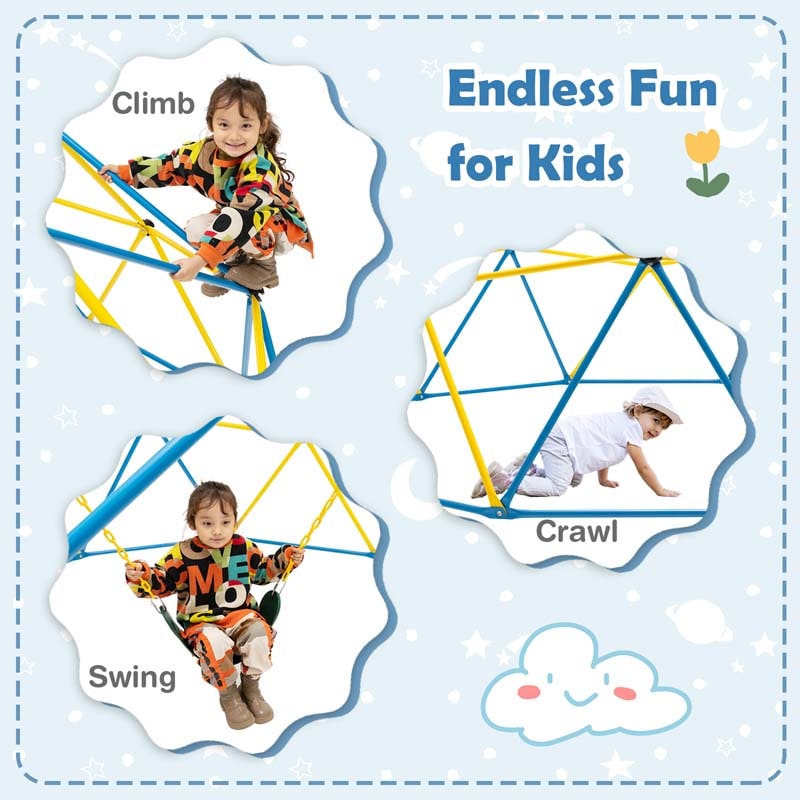 Geometric Dome Climber Climbing Backyard Jungle Gym Swing - Image 9