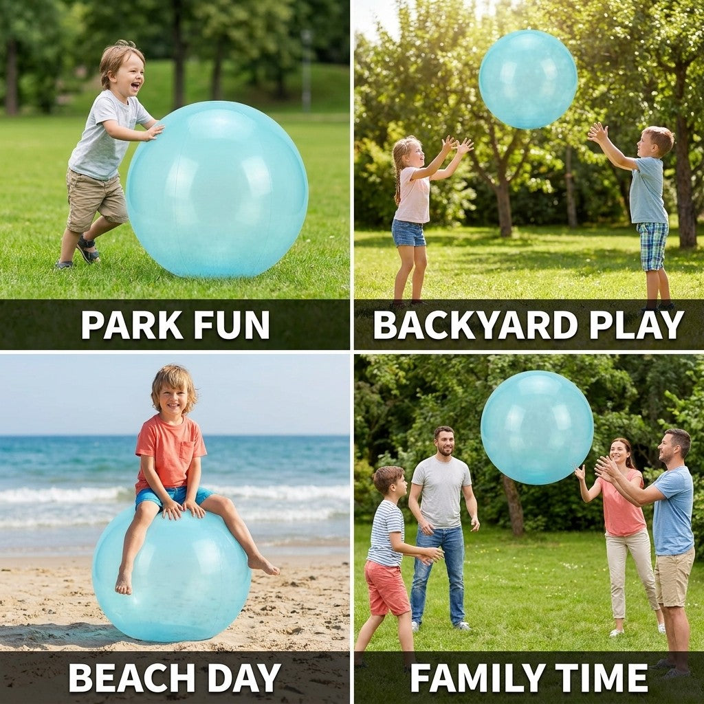 Giant Bubble Ball, Inflatable Jump-Proof Outdoor Play Ball for Kids benefits