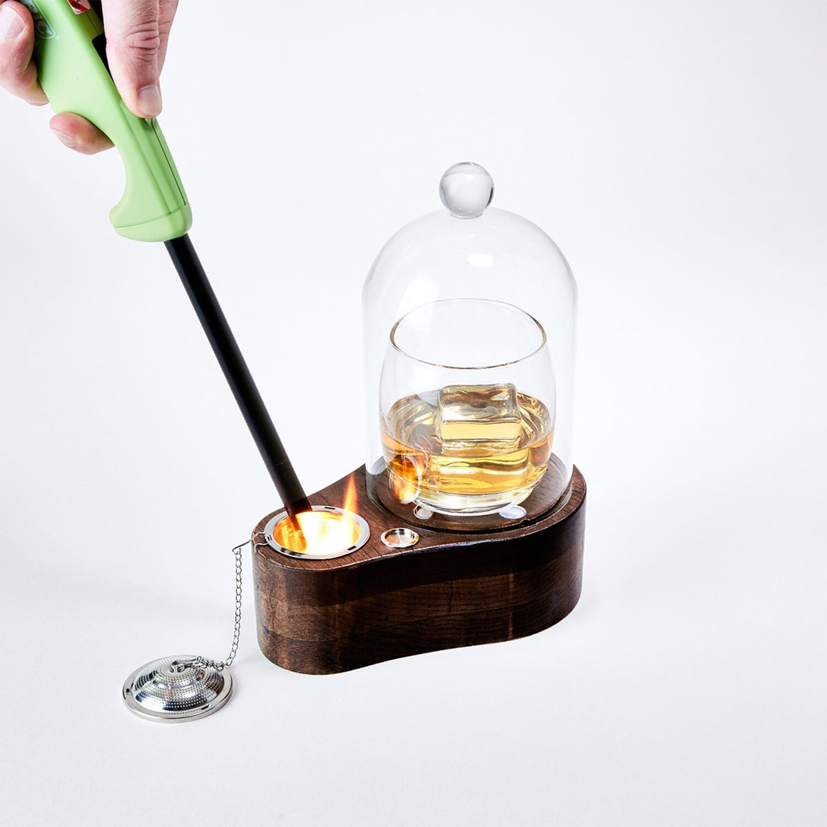 Glass Cocktail Smoker With Handcrafted Dome And LED Lighting - Image 9