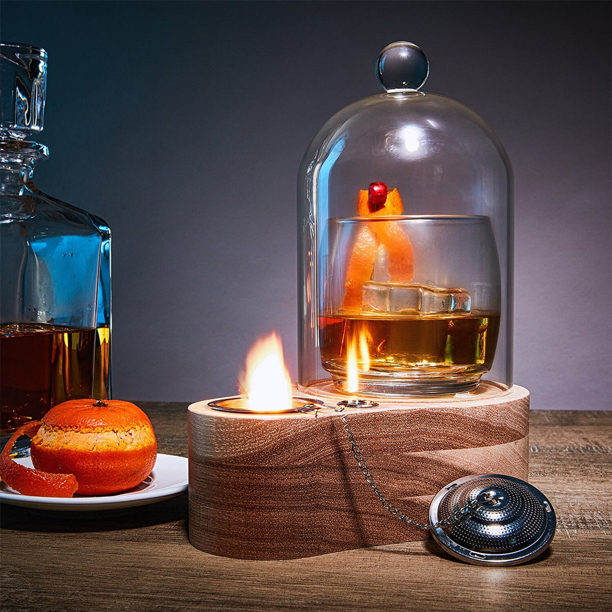 Glass Cocktail Smoker With Handcrafted Dome And LED Lighting - Image 14