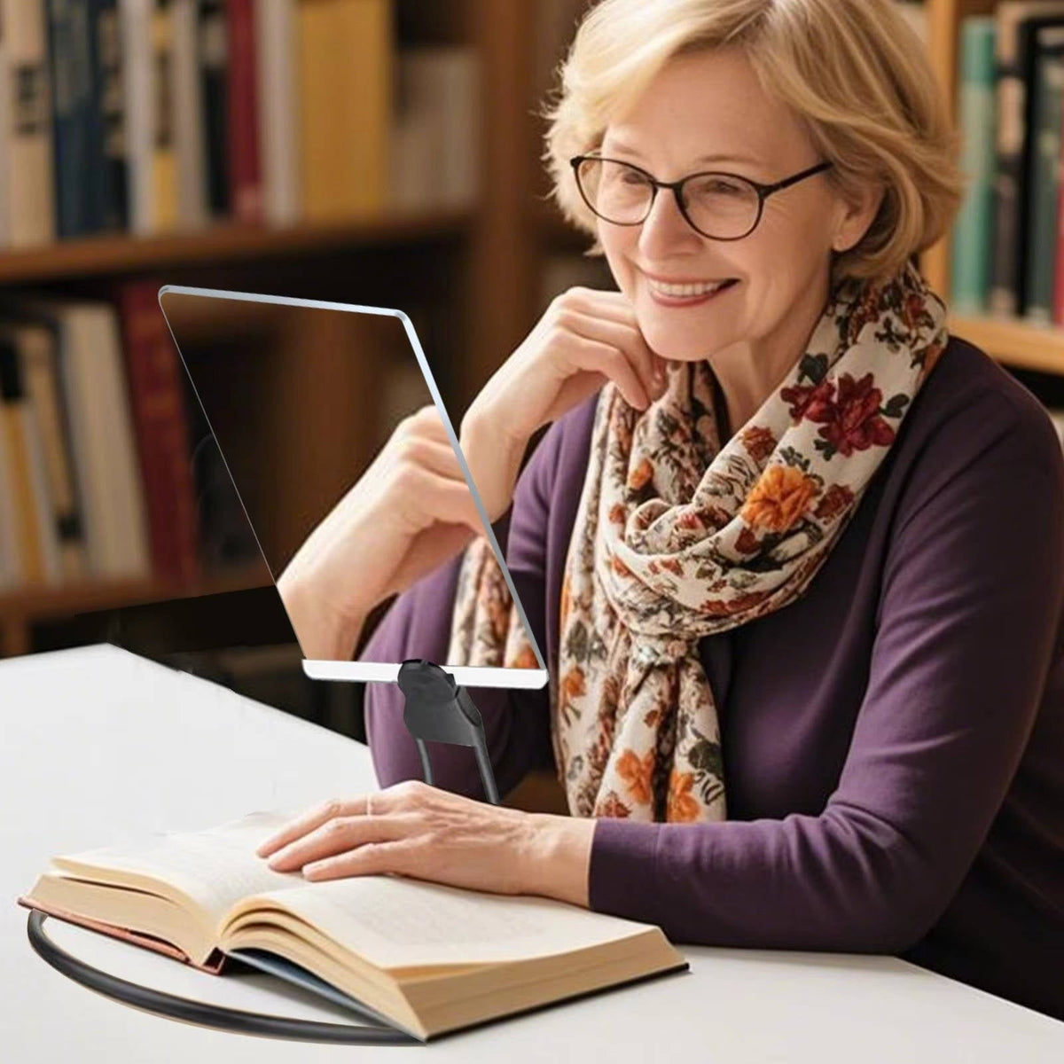 Glass Magnifiers For Reading With Hands-Free 3X Neck Design And Magnetic Clips - Image 5