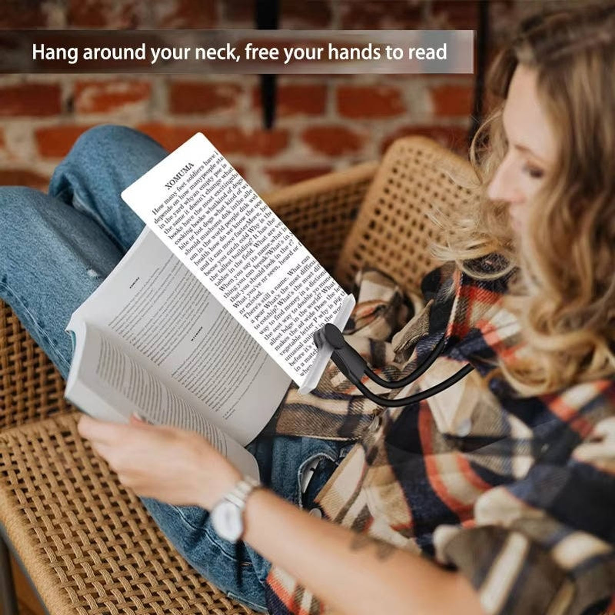 Glass Magnifiers For Reading With Hands-Free 3X Neck Design And Magnetic Clips - Image 3