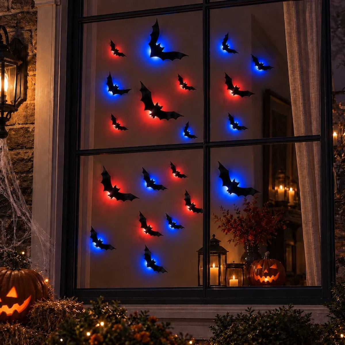 Halloween 3D Bat Swarm Wall Decor With Foldable Wings - Image 4