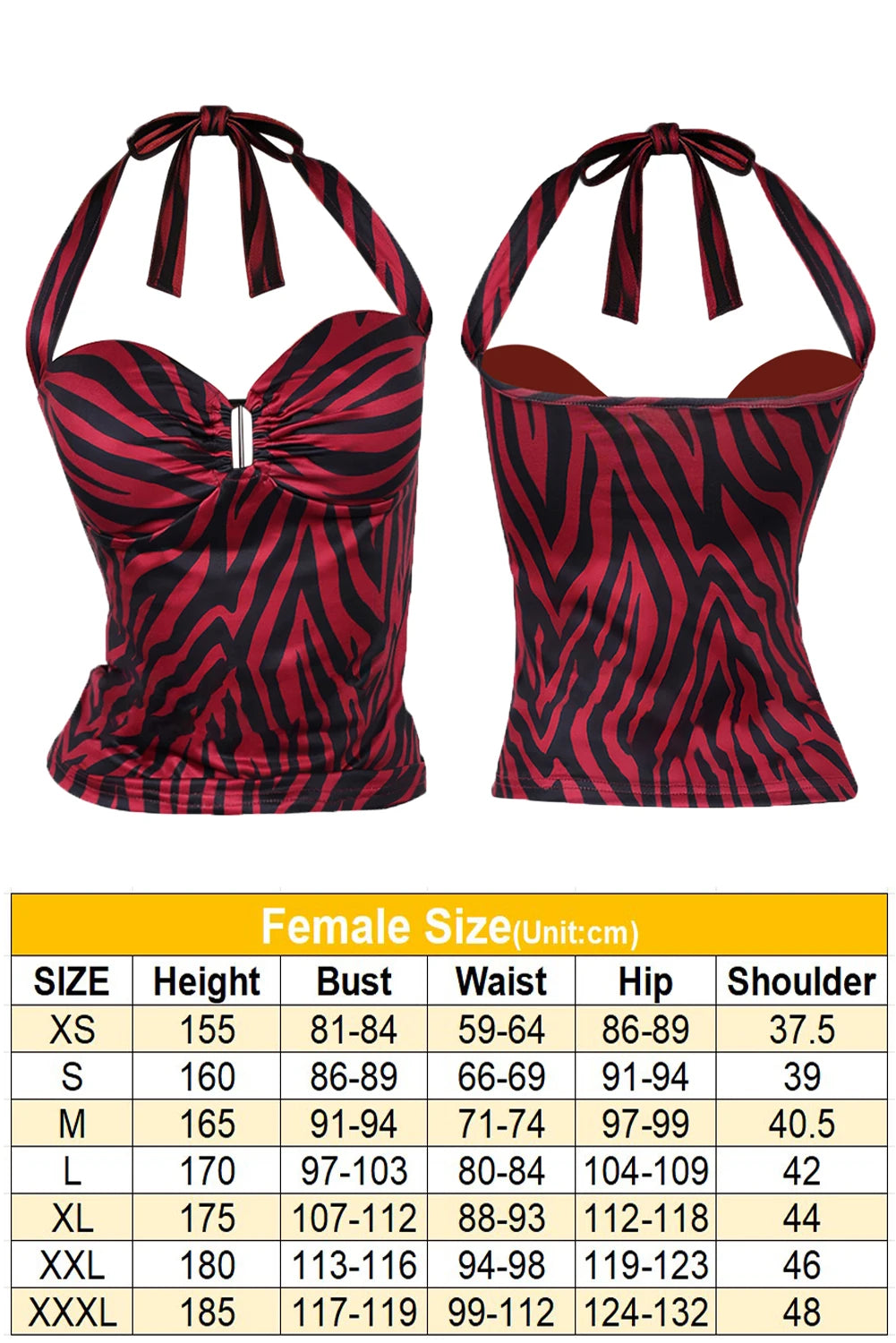 Halloween Costume With Zebra-Print Halter And Faux Leather Shorts - Image 11