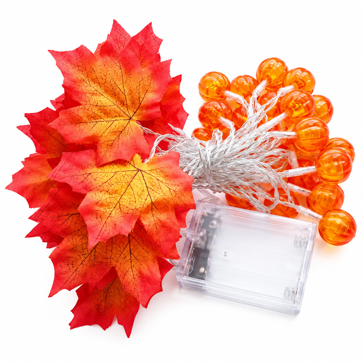 Halloween LED Leaf Light String With Artificial Maple Leaves - Image 8