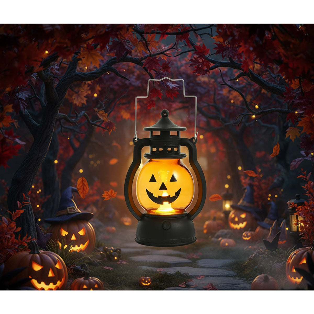 Halloween Pumpkin Lantern Light LED Ghost Oil Lamp Decoration For Spooky Parties Home Decor And Festive Atmosphere Lighting - Image 2