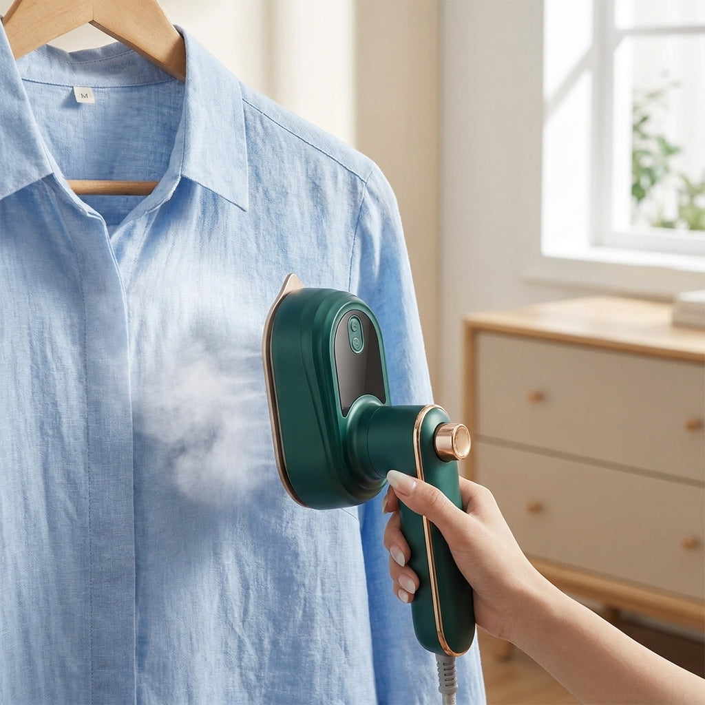 Handheld Steam Iron Compact Portable Garment Steamer Flat Soleplate - Image 3