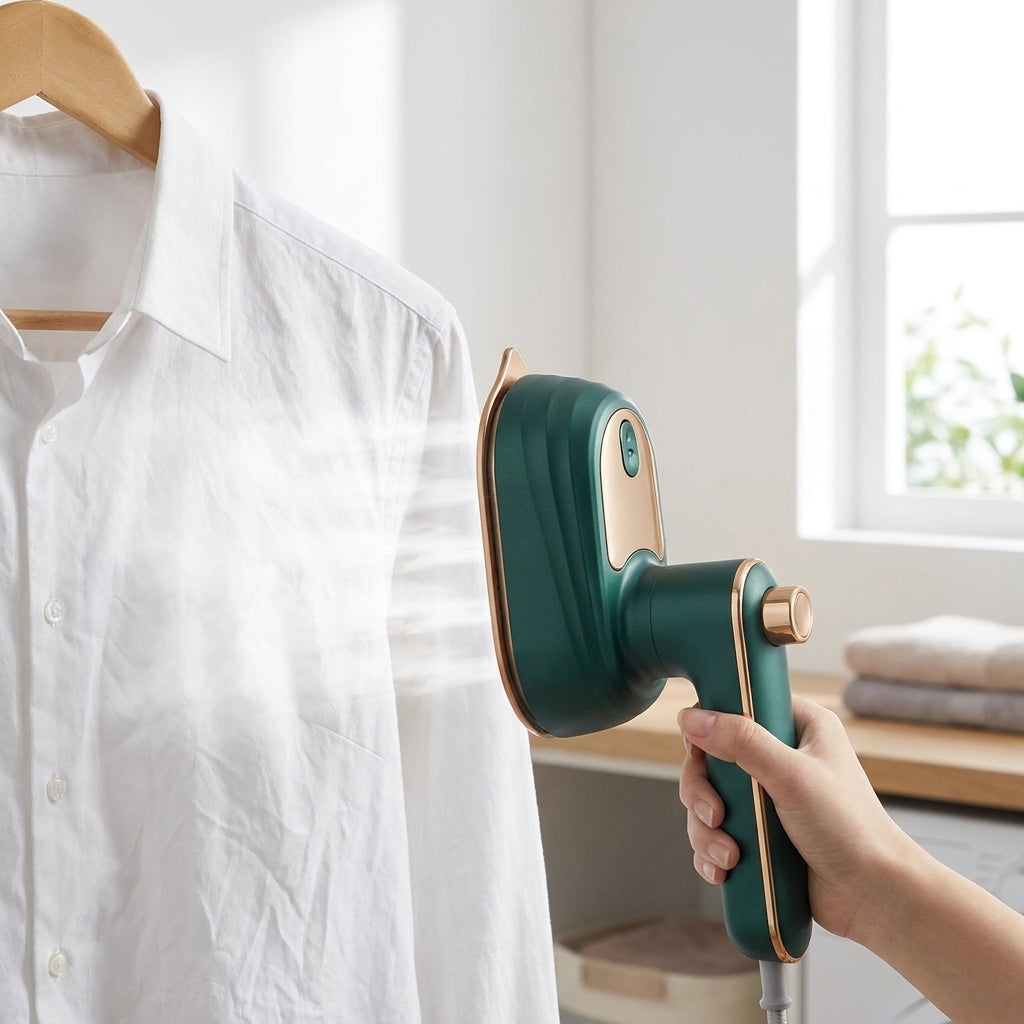 Handheld Steam Iron Compact Portable Garment Steamer Flat Soleplate - Image 4