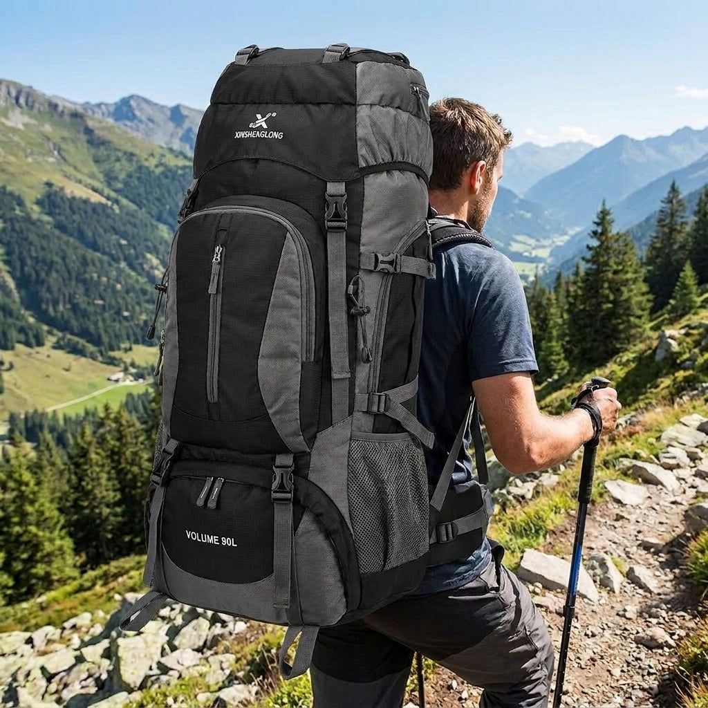 Backpack Large Hiking Outdoor Multi Compartment 90l - Image 8