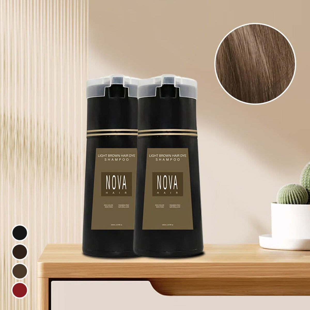 Instant Gray Coverage Hair Dye Shampoo With Natural Botanicals - Image 1