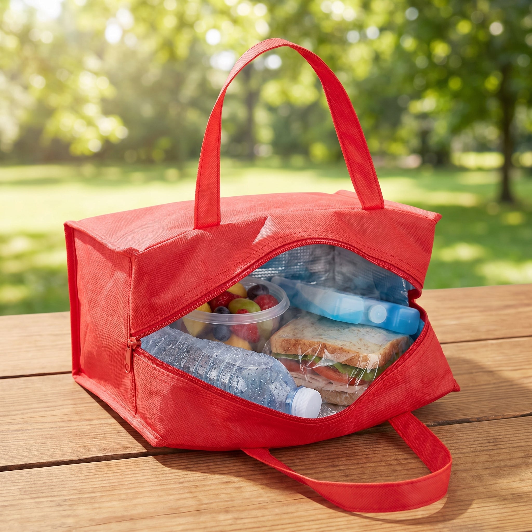 Lunch Bag Insulated Cooler Portable Food Delivery Tote - in-use