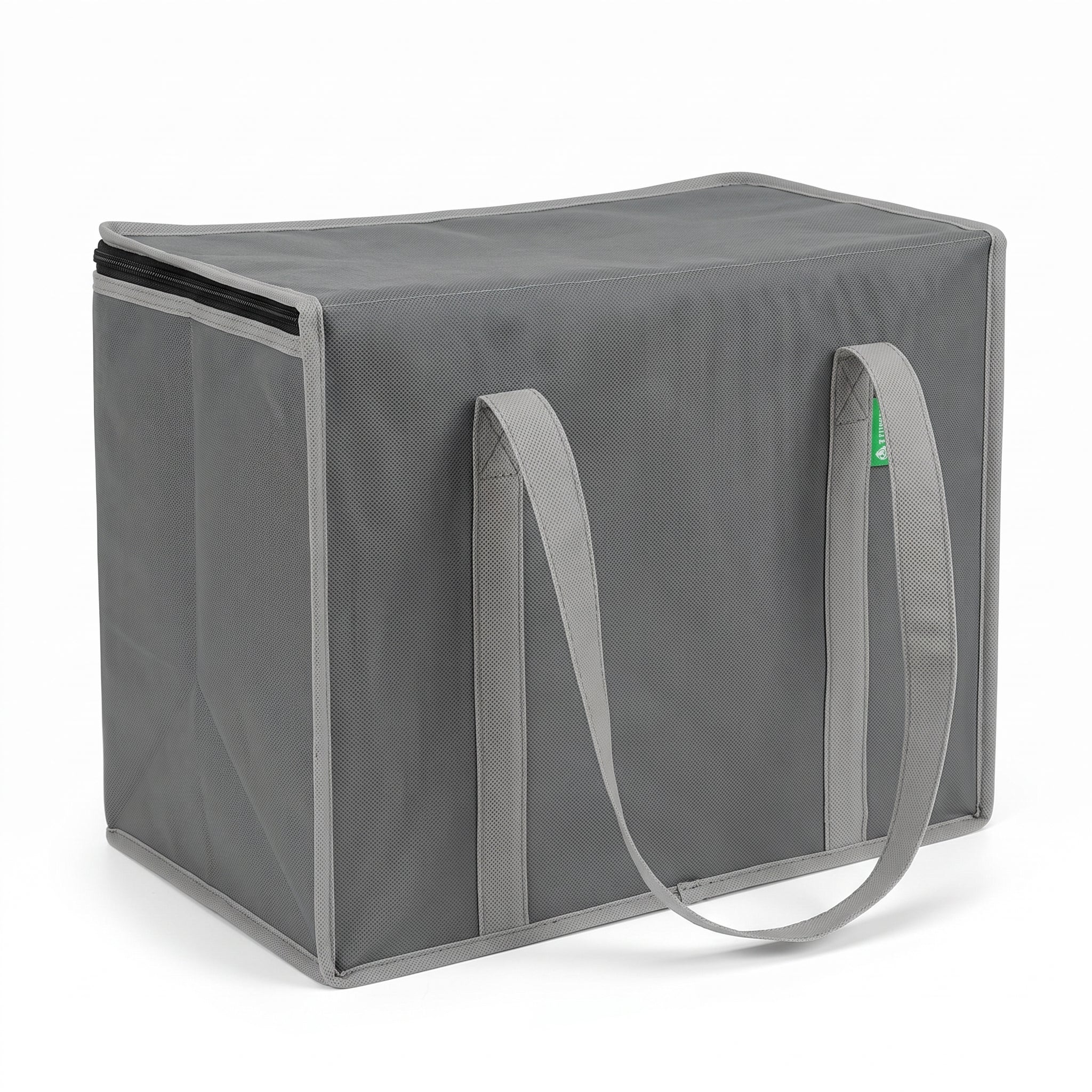 Shopping Bag Cooler Insulated Set Gray Foldable Food - angle