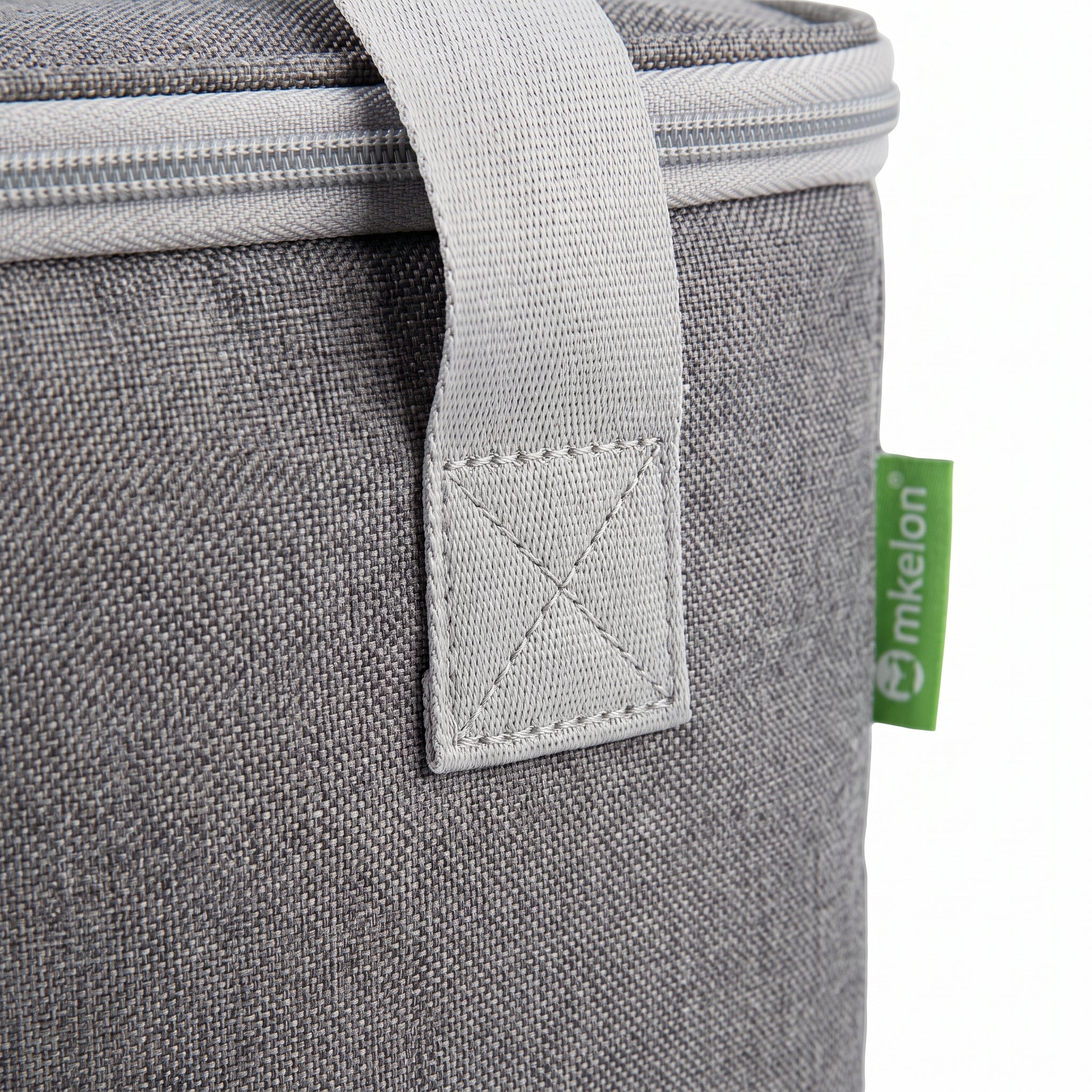 Lunch Bag Insulated Cooler Set Two Gray Foldable - detail