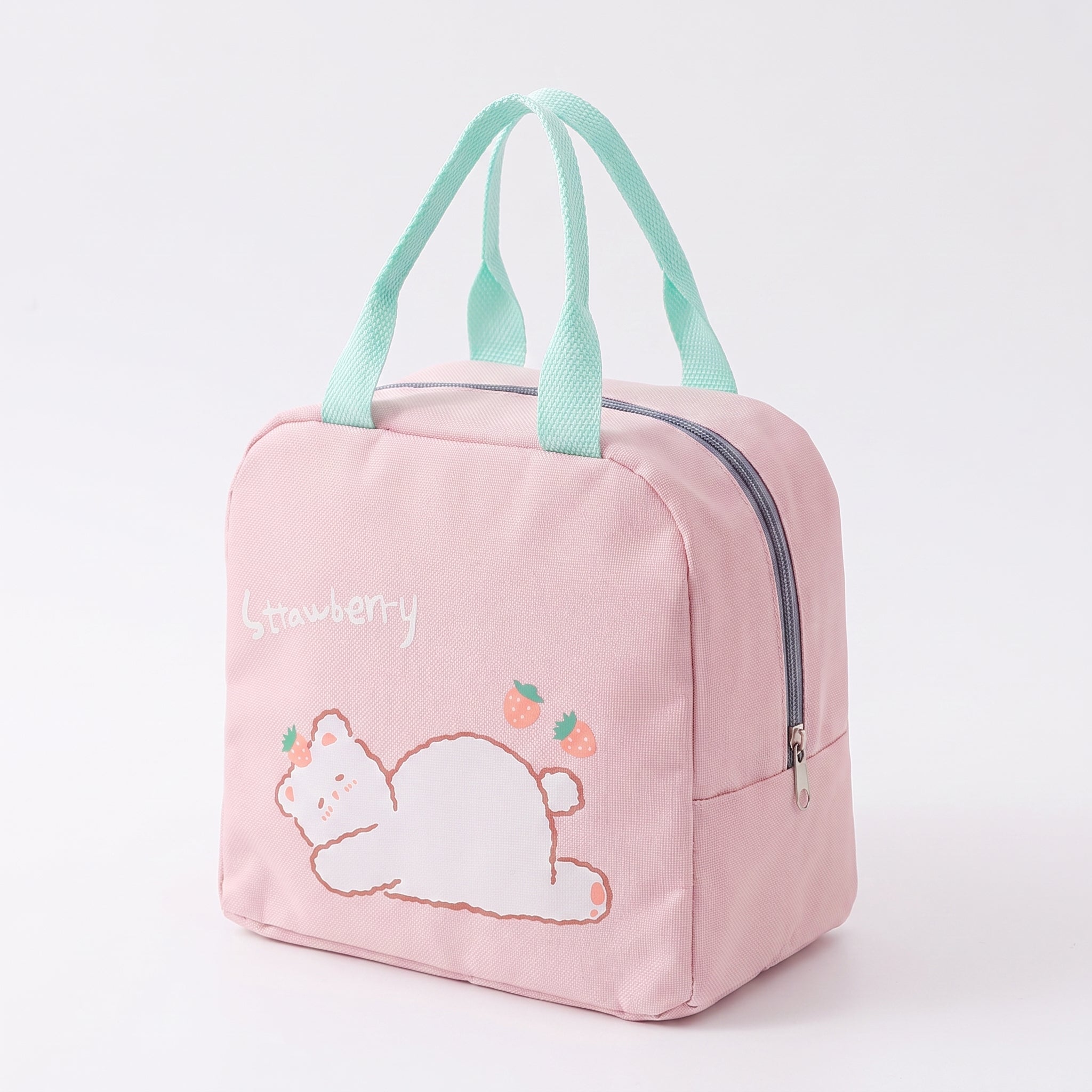 Lunch Bag Insulated Cooler for Work Soft-Sided Fabric Design - angle