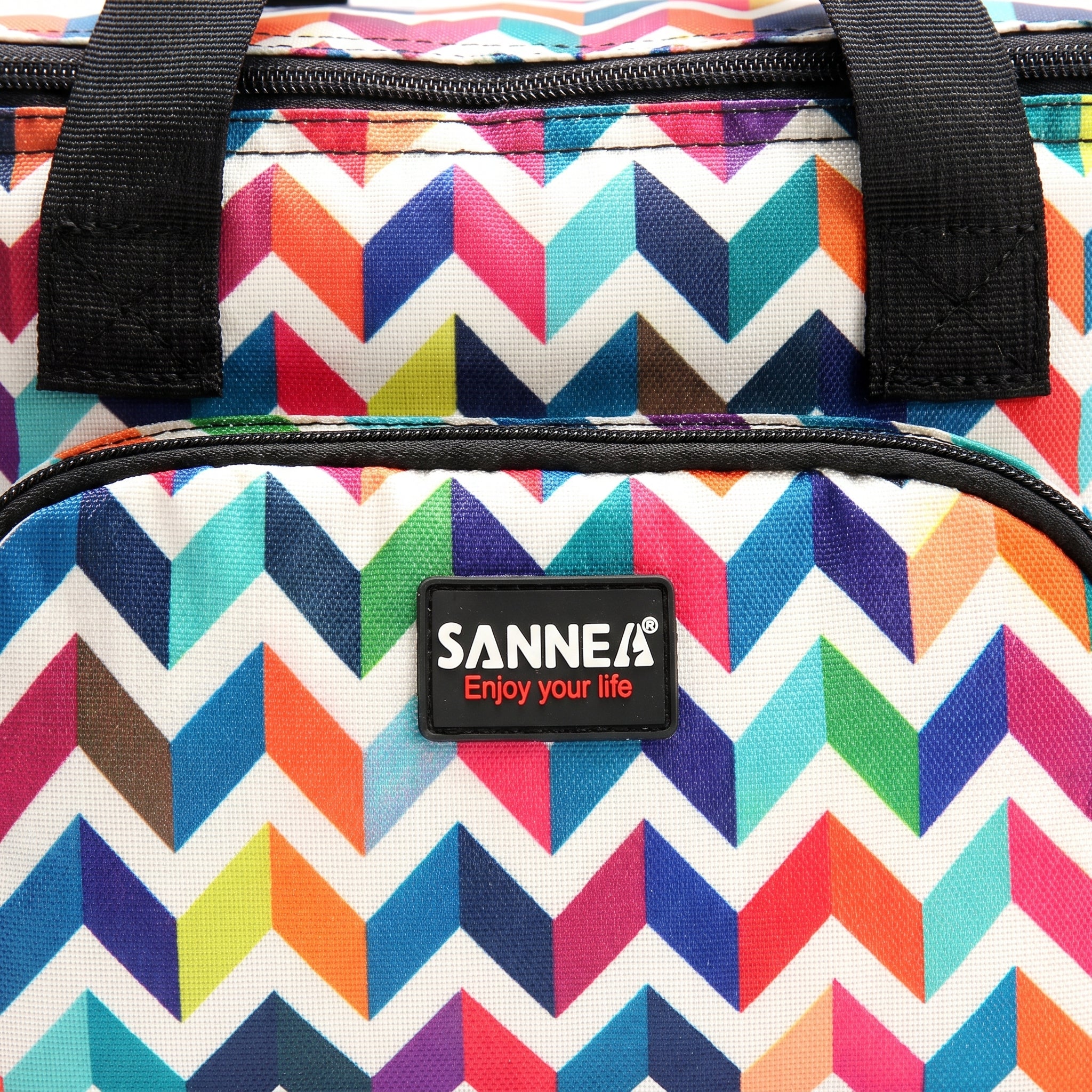 Lunch Bag Insulated Portable Cooler Strap Multi-Patterned - detail