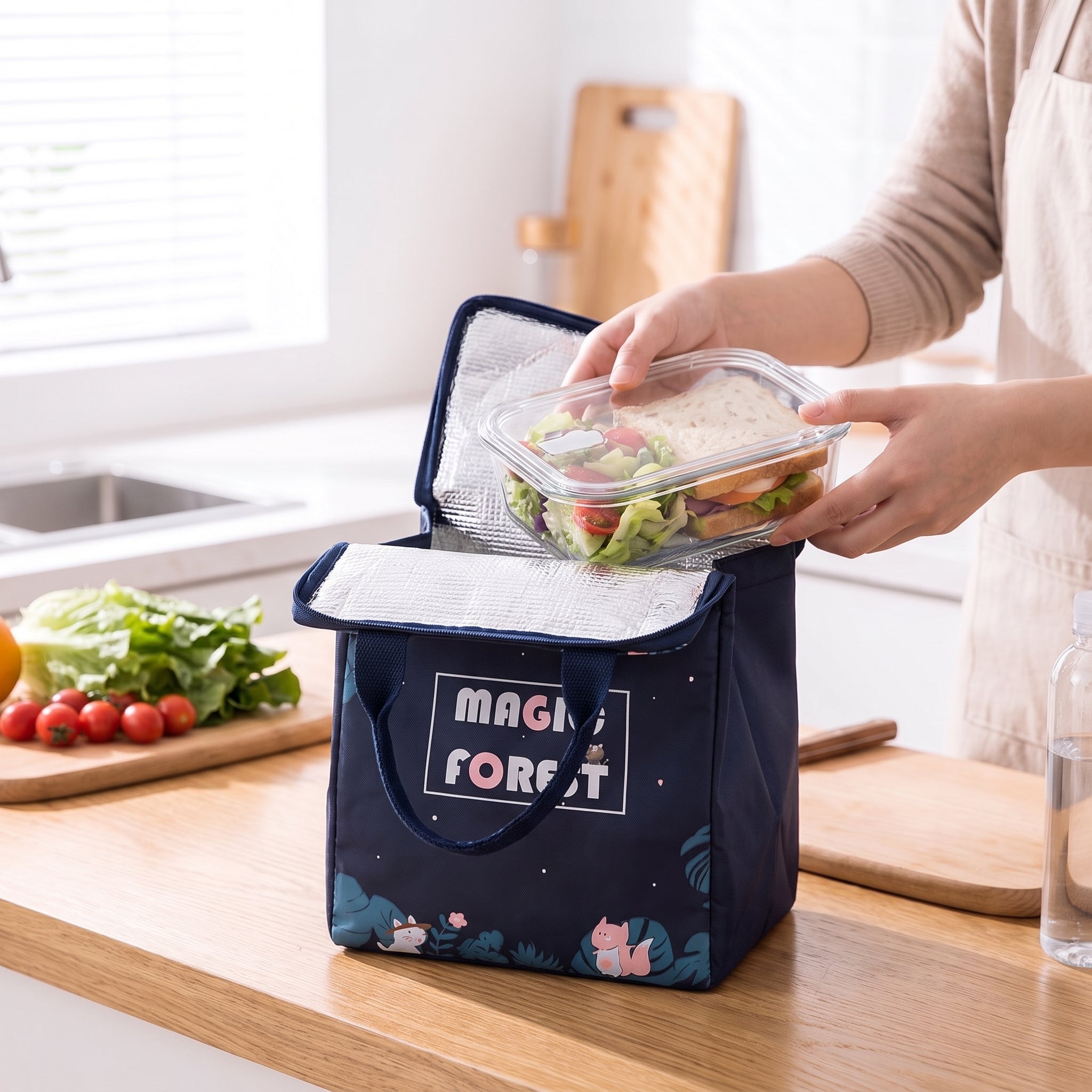 Lunch Bag Insulated Cooler for Work Soft-Sided Fabric Design - Image 16